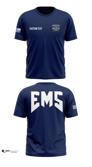 Short Sleeve Performance Shirt, Greene County EMS, EMS/EMT, Teamtime, Team time, sublimation, custom sports apparel, team uniforms, spirit wear, spiritwear, sports uniforms, custom shirts, team store, custom team store, fundraiser sports, apparel fundraiser