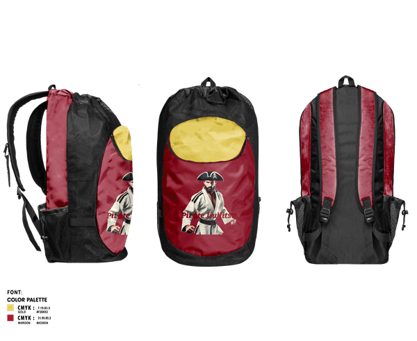 Gear Bag, Pirate Jiu Jitsu, Wrestling, Teamtime, Team time, sublimation, custom sports apparel, team uniforms, spirit wear, spiritwear, sports uniforms, custom shirts, team store, custom team store, fundraiser sports, apparel fundraiser