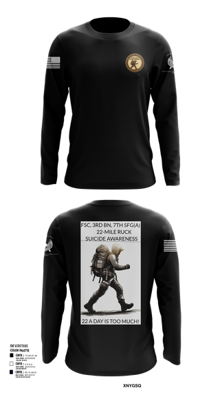 Long Sleeve Performance Shirt, FSC, 3RD BN, 7TH SFG(A), Army, Teamtime, Team time, sublimation, custom sports apparel, team uniforms, spirit wear, spiritwear, sports uniforms, custom shirts, team store, custom team store, fundraiser sports, apparel fundraiser