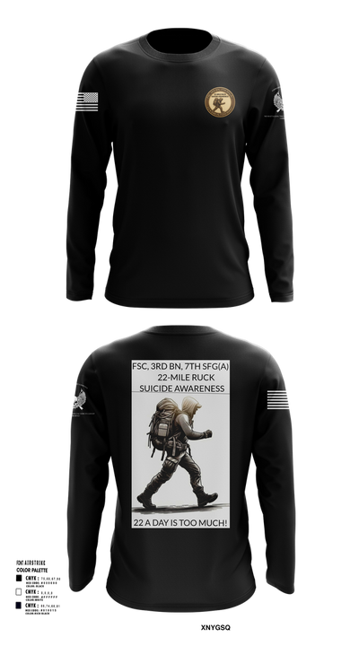 FSC, 3RD BN, 7TH SFG(A) Long Sleeve Performance Shirt 4