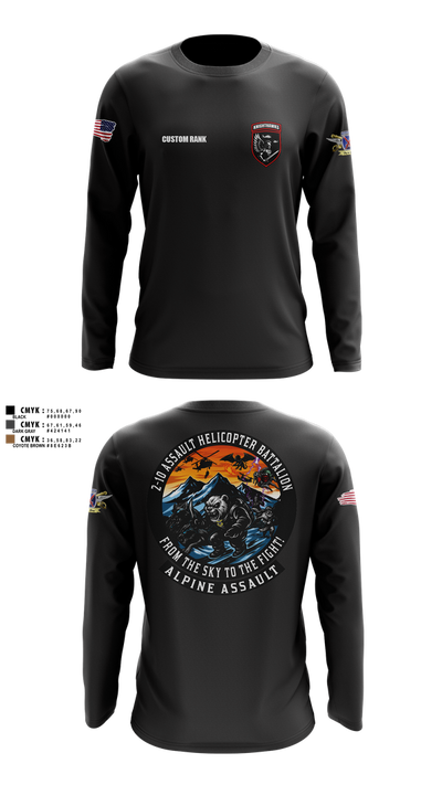 2-10 AHB Knighthawks 14380811 Long Sleeve Performance Shirt 50