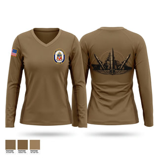 Womens Long Sleeve Vneck Shirt, Oscar Austin, Navy, Teamtime, Team time, sublimation, custom sports apparel, team uniforms, spirit wear, spiritwear, sports uniforms, custom shirts, team store, custom team store, fundraiser sports, apparel fundraiser