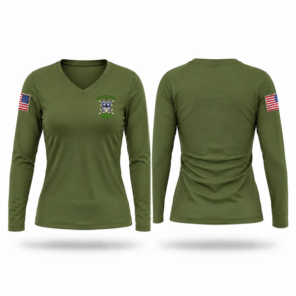 Womens Long Sleeve Vneck Shirt, ISTAR, Police, Teamtime, Team time, sublimation, custom sports apparel, team uniforms, spirit wear, spiritwear, sports uniforms, custom shirts, team store, custom team store, fundraiser sports, apparel fundraiser