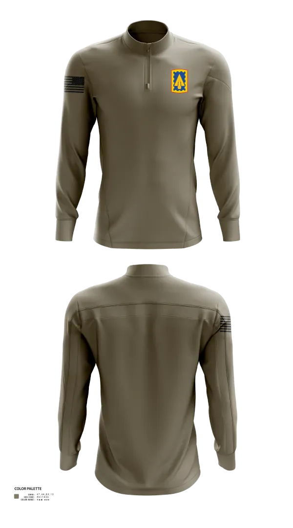 Quarter Zip Jacket, 108th Air Defense Artillery Brigade, Army, Teamtime, Team time, sublimation, custom sports apparel, team uniforms, spirit wear, spiritwear, sports uniforms, custom shirts, team store, custom team store, fundraiser sports, apparel fundraiser