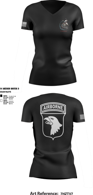 Womens Short Sleeve Vneck Shirt, 2nd Flt Platoon, B/101 Avn Regt, 101st ABN DIV, , Teamtime, Team time, sublimation, custom sports apparel, team uniforms, spirit wear, spiritwear, sports uniforms, custom shirts, team store, custom team store, fundraiser sports, apparel fundraiser