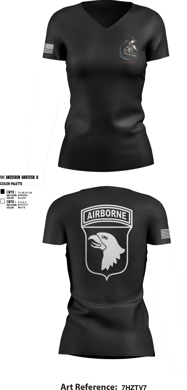 Womens Short Sleeve Vneck Shirt, 2nd Flt Platoon, B/101 Avn Regt, 101st ABN DIV, , Teamtime, Team time, sublimation, custom sports apparel, team uniforms, spirit wear, spiritwear, sports uniforms, custom shirts, team store, custom team store, fundraiser sports, apparel fundraiser