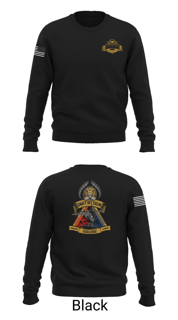 Crew Neck Sweatshirt, CNATT Det Eglin, Navy, Teamtime, Team time, sublimation, custom sports apparel, team uniforms, spirit wear, spiritwear, sports uniforms, custom shirts, team store, custom team store, fundraiser sports, apparel fundraiser