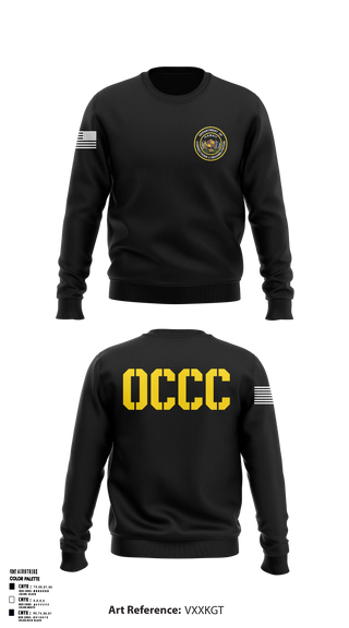 Crew Neck Sweatshirt, OCCC, Police, Teamtime, Team time, sublimation, custom sports apparel, team uniforms, spirit wear, spiritwear, sports uniforms, custom shirts, team store, custom team store, fundraiser sports, apparel fundraiser