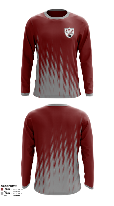 Sheridan High School Bowling 77563042 Long Sleeve Performance Shirt 1
