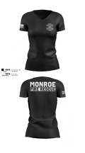 Monroe Fire Rescue 79763578 Women's Short Sleeve V-neck Shirt - 100