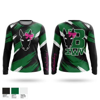 Long Sleeve Performance Shirt, IWV Burros, Cheer, Teamtime, Team time, sublimation, custom sports apparel, team uniforms, spirit wear, spiritwear, sports uniforms, custom shirts, team store, custom team store, fundraiser sports, apparel fundraiser