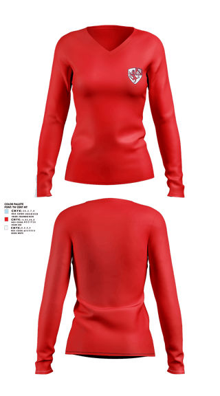 Womens Long Sleeve Vneck Shirt, Mark Morris Soccer, Men's Soccer, Teamtime, Team time, sublimation, custom sports apparel, team uniforms, spirit wear, spiritwear, sports uniforms, custom shirts, team store, custom team store, fundraiser sports, apparel fundraiser
