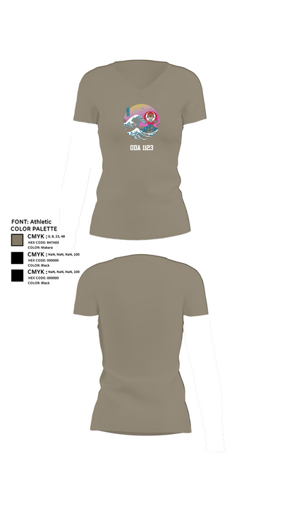 ODA 1123 34681510 Women's Short Sleeve V-neck Shirt - 64