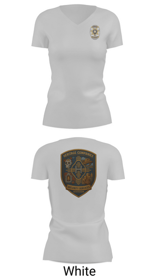 Womens Short Sleeve Vneck Shirt, Heritage Companies Security Services Division, , Teamtime, Team time, sublimation, custom sports apparel, team uniforms, spirit wear, spiritwear, sports uniforms, custom shirts, team store, custom team store, fundraiser sports, apparel fundraiser