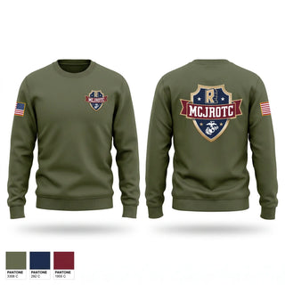Crew Neck Sweatshirt, Rockwall MCJROTC, Marines, Teamtime, Team time, sublimation, custom sports apparel, team uniforms, spirit wear, spiritwear, sports uniforms, custom shirts, team store, custom team store, fundraiser sports, apparel fundraiser