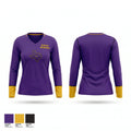 Schurz Bulldogs Women's Long Sleeve V-neck Shirt - 1