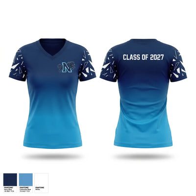 Northshore Panthers 44657053 Women's Short Sleeve V-neck Shirt - 1