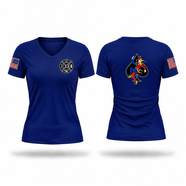 Womens Short Sleeve Vneck Shirt, 33, Fire Department, Teamtime, Team time, sublimation, custom sports apparel, team uniforms, spirit wear, spiritwear, sports uniforms, custom shirts, team store, custom team store, fundraiser sports, apparel fundraiser