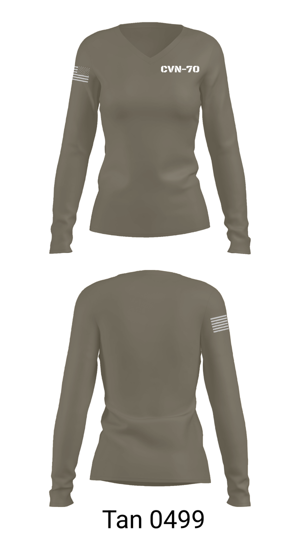 Womens Long Sleeve Vneck Shirt, CVN-70, , Teamtime, Team time, sublimation, custom sports apparel, team uniforms, spirit wear, spiritwear, sports uniforms, custom shirts, team store, custom team store, fundraiser sports, apparel fundraiser