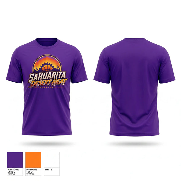 Short Sleeve Performance Shirt, Sahuarita Desert Heat, Men's Basketball, Teamtime, Team time, sublimation, custom sports apparel, team uniforms, spirit wear, spiritwear, sports uniforms, custom shirts, team store, custom team store, fundraiser sports, apparel fundraiser