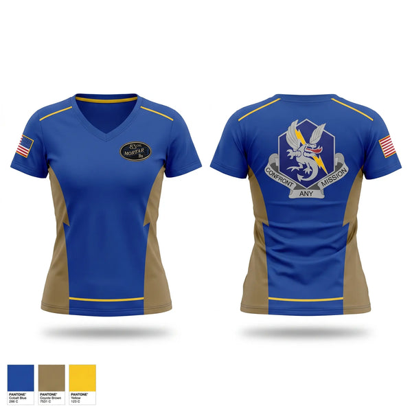 Womens Short Sleeve Vneck Shirt, 83d Chemical Battalion, Army, Teamtime, Team time, sublimation, custom sports apparel, team uniforms, spirit wear, spiritwear, sports uniforms, custom shirts, team store, custom team store, fundraiser sports, apparel fundraiser