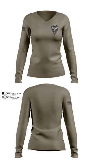 Womens Long Sleeve Vneck Shirt, Osceola County SWAT, Police, Teamtime, Team time, sublimation, custom sports apparel, team uniforms, spirit wear, spiritwear, sports uniforms, custom shirts, team store, custom team store, fundraiser sports, apparel fundraiser
