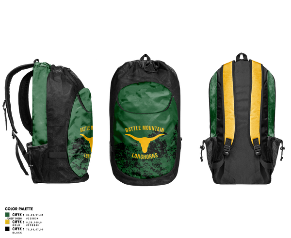 Gear Bag, Battle Mountain Longhorns, Wrestling, Teamtime, Team time, sublimation, custom sports apparel, team uniforms, spirit wear, spiritwear, sports uniforms, custom shirts, team store, custom team store, fundraiser sports, apparel fundraiser