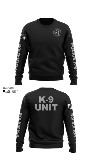 Crew Neck Sweatshirt, EPD K-9, Police, Teamtime, Team time, sublimation, custom sports apparel, team uniforms, spirit wear, spiritwear, sports uniforms, custom shirts, team store, custom team store, fundraiser sports, apparel fundraiser
