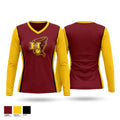 Hickory Lady Red Tornadoes Women's Long Sleeve V-neck Shirt - 1