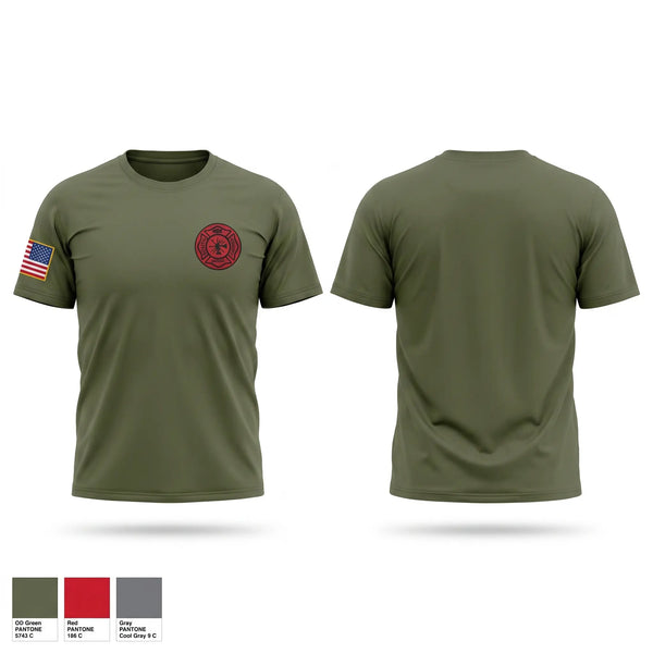 Old School Cotton Feel Shirt, Kelly Hodge, Fire Department, Teamtime, Team time, sublimation, custom sports apparel, team uniforms, spirit wear, spiritwear, sports uniforms, custom shirts, team store, custom team store, fundraiser sports, apparel fundraiser