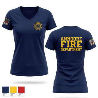 Womens Short Sleeve Vneck Shirt, Anmoore Fire Department, Fire Department, Teamtime, Team time, sublimation, custom sports apparel, team uniforms, spirit wear, spiritwear, sports uniforms, custom shirts, team store, custom team store, fundraiser sports, apparel fundraiser