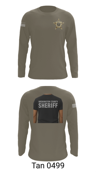 Long Sleeve Performance Shirt, Washington County Sheriff's Department, Police, Teamtime, Team time, sublimation, custom sports apparel, team uniforms, spirit wear, spiritwear, sports uniforms, custom shirts, team store, custom team store, fundraiser sports, apparel fundraiser