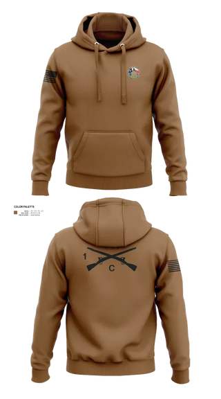 Hoodie, C Co 1-141 IN, Army, Teamtime, Team time, sublimation, custom sports apparel, team uniforms, spirit wear, spiritwear, sports uniforms, custom shirts, team store, custom team store, fundraiser sports, apparel fundraiser
