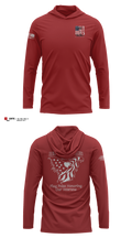 Flagpoles Honoring Our Veterans Long Sleeve Hooded Sun Shirt - 11