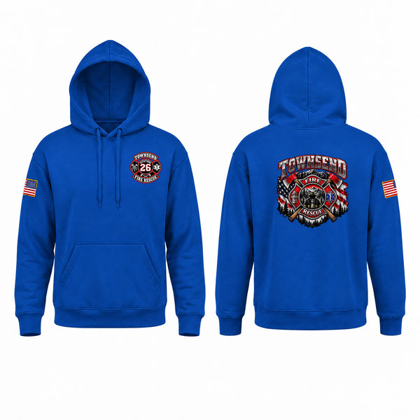 Hoodie, Townsend, Fire Department, Teamtime, Team time, sublimation, custom sports apparel, team uniforms, spirit wear, spiritwear, sports uniforms, custom shirts, team store, custom team store, fundraiser sports, apparel fundraiser