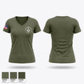 Eureka Military Lodge 1A Women's Short Sleeve V-neck Shirt - 1
