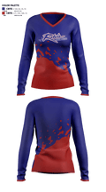Byrnes Rebels Track & Field 54482992 Women's Long Sleeve V-neck Shirt - 1