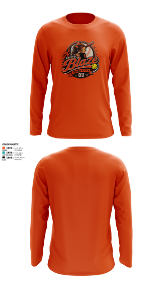 Long Sleeve Performance Shirt, Blaze, Softball, Teamtime, Team time, sublimation, custom sports apparel, team uniforms, spirit wear, spiritwear, sports uniforms, custom shirts, team store, custom team store, fundraiser sports, apparel fundraiser