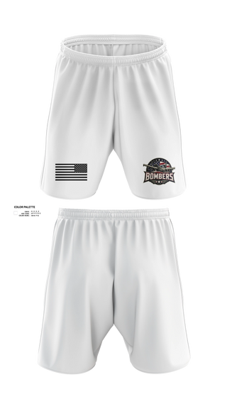 Athletic Shorts With Pockets, Bombers, Baseball, Teamtime, Team time, sublimation, custom sports apparel, team uniforms, spirit wear, spiritwear, sports uniforms, custom shirts, team store, custom team store, fundraiser sports, apparel fundraiser