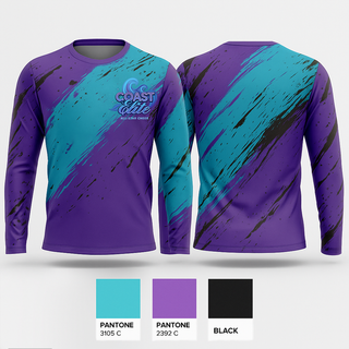 Long Sleeve Performance Shirt, Coast Elite, Cheer, Teamtime, Team time, sublimation, custom sports apparel, team uniforms, spirit wear, spiritwear, sports uniforms, custom shirts, team store, custom team store, fundraiser sports, apparel fundraiser