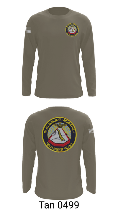 NAVAL AUXILIARY LANDING FIELD SAN CLEMENTE ISLAND 84948296 Long Sleeve Performance Shirt 63