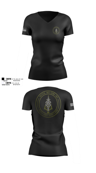 Womens Short Sleeve Vneck Shirt, OCSO TAC UNIT, Police, Teamtime, Team time, sublimation, custom sports apparel, team uniforms, spirit wear, spiritwear, sports uniforms, custom shirts, team store, custom team store, fundraiser sports, apparel fundraiser