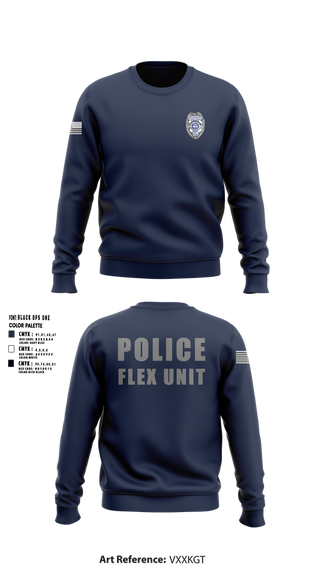 Crew Neck Sweatshirt, Hendersonville FLEX Team, Police, Teamtime, Team time, sublimation, custom sports apparel, team uniforms, spirit wear, spiritwear, sports uniforms, custom shirts, team store, custom team store, fundraiser sports, apparel fundraiser