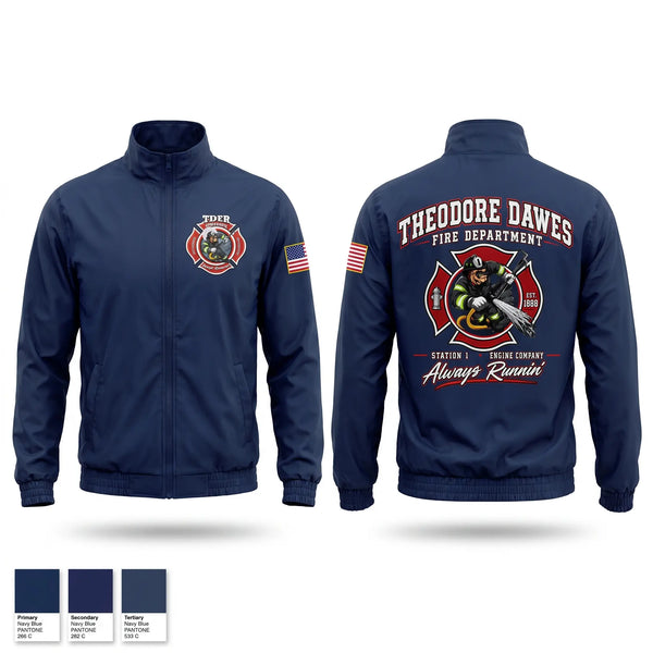 Windbreaker, Theodore-Dawes Fire Rescue, Fire Department, Teamtime, Team time, sublimation, custom sports apparel, team uniforms, spirit wear, spiritwear, sports uniforms, custom shirts, team store, custom team store, fundraiser sports, apparel fundraiser