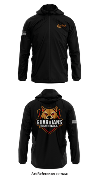 Windbreaker, Guardians Baseball, Baseball, Teamtime, Team time, sublimation, custom sports apparel, team uniforms, spirit wear, spiritwear, sports uniforms, custom shirts, team store, custom team store, fundraiser sports, apparel fundraiser