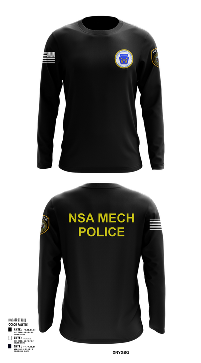 NSA Mechanicsburg 84971329 Long Sleeve Performance Shirt 101