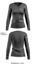 IDALOU EMS 12979632 Women's Long Sleeve V-neck Shirt - 1