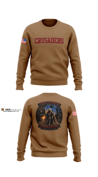 Crew Neck Sweatshirt, CRUSADERS, Army, Teamtime, Team time, sublimation, custom sports apparel, team uniforms, spirit wear, spiritwear, sports uniforms, custom shirts, team store, custom team store, fundraiser sports, apparel fundraiser