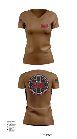 Womens Short Sleeve Vneck Shirt, 36 Engineer Brigade, Army, Teamtime, Team time, sublimation, custom sports apparel, team uniforms, spirit wear, spiritwear, sports uniforms, custom shirts, team store, custom team store, fundraiser sports, apparel fundraiser