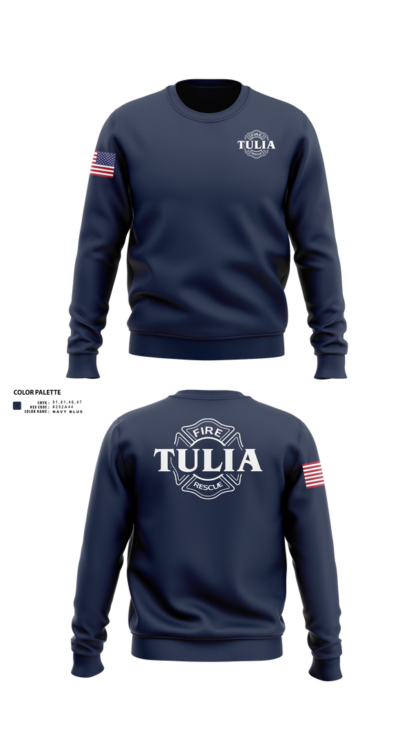 Crew Neck Sweatshirt, Tulia Fire Department, Fire Department, Teamtime, Team time, sublimation, custom sports apparel, team uniforms, spirit wear, spiritwear, sports uniforms, custom shirts, team store, custom team store, fundraiser sports, apparel fundraiser